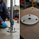 Dark Olive Green Premium Flat Steel Disc 75mm Diameter x 5mm Thickness with Holes for Versatile Applications