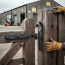 Dark Olive Green Premium Forged Gate Crook Plain Bar 30 x 8mm for Strong and Durable Applications