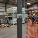 Slate Gray Premium Double Lugged Bracket for 40mm Square Box Section - Fixed Mounting Solution for Boards and Panels