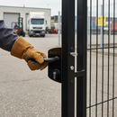 Black Premium Industrial Gate Lock for 60-80mm Box Section with Robust Security Features and Stainless Steel Mechanism