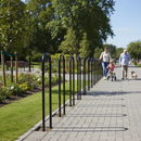 Gray Premium Heavy Duty 16mm Diameter Hoop Top Fencing 1000mm High with 100mm Gaps and 116mm Centres