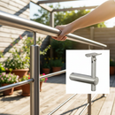 White Smoke Premium Adjustable Handrail Tube Bracket for 48.3mm and 42.4mm Tubes - Heavy Duty Design for Reliable Support