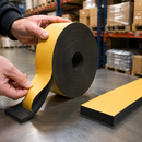 Dark Slate Gray 10mm Thick Self-Adhesive EPDM Sponge Rubber Strip Black Closed Cell Foam Weather Seal Roll