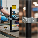 Black Premium Double Lugged Bracket for 25mm Square Box Section - Heavy Duty Fixed Mounting Solution for Boards and Panels