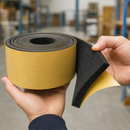 Dark Gray Self-Adhesive Neoprene/EPDM Sponge Strip – Closed-Cell Rubber Sealing Tape