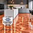 Gray Metallic Epoxy Design Coat – High Gloss Marble Effect Floor Resin