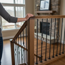 Dim Gray Premium 16mm Hammered Edge Bar Newel Post 1000mm for Sturdy Support and Elegant Design