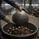 Black Premium Solid Forged Steel Spheres for Industrial Applications - High Performance and Durability