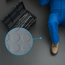 Dark Slate Gray Non-Slip Heavy Duty Rubber Flooring Roll – Studded Dot Penny Pattern 3mm–6mm Thick R11 Slip Rated, Oil Resistant