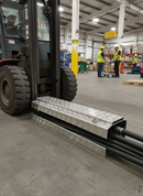 Slate Gray Premium Aluminium Tunnel Hose and Cable Ramp Accessory with Solid Stopped Grids for Heavy Duty Applications