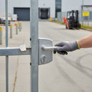 Gray Premium Heavy Duty Sliding Gate Lock for 60mm Box Section with Stainless Steel Mechanism and Adjustable Mounting