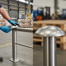 Dark Gray Premium Domed End Cap for 60mm Tube - Durable and Versatile Handrail Solution - High-Quality Professional Grade for Industrial and Commercial Appli...