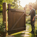 Dark Slate Gray Premium 180° Adjustable Hinge Pair with Vandal-Proof Features and Height/Depth Adjustability for Gates