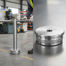 Light Slate Gray Premium Flat Tube Base with M8 Threaded Hole for 48.3mm x 2mm Tubing - Heavy Duty Support