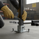 Dark Slate Gray Premium Footplate Base Square Key Clamp for 25mm Box Section - Durable Wall Flange for End Termination