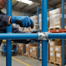 Dark Cyan Premium 4 Way Cross Piece for 42.4mm Tube - Ideal for Guardrail Connections - High-Quality Professional Grade for Industrial and Commercial Applica...
