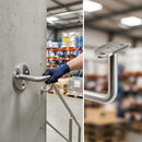Dark Gray Premium Heavy Duty Handrail Bracket with 78mm Projection for 48.3mm Tube Applications
