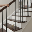 Dark Gray Premium 16mm Diameter Round Hollow Bar Stair Spindle Single Knuckle with Powder Coated Black Finish - 1117mm Height