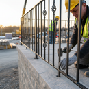 White Smoke Premium 16mm Square Bar Picket Double Basket with Twist - 1000mm Height for Durable Fencing Solutions