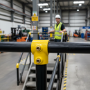 Dark Gray Premium Short Tee Key Clamp for 48.3mm Tube - Yellow Powder Coated 90° Connection
