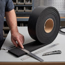 Dark Slate Gray Plain Expanded Neoprene/EPDM Sponge Strip – Non-Adhesive Closed-Cell Rubber – 10m Roll