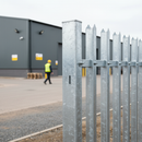 Gray Premium Heavy Duty Galvanised Steel Palisade Fencing Post 100x55mm for 2.0m High Pales with Pre-Drilled Holes
