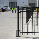 Gray Premium Hoop Top Panel Post for Concrete Installation - 1500mm Height, Durable Design for Security Fencing