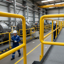 Dark Gray Premium Heavy Duty Handrail Fitting for 90 Degree Joint with Drilled Holes and M6 Bolts for Stanchion Installation