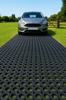 Dark Slate Gray 10 Metre Premium Rubber Grass Mat Roll – Heavy-Duty, Non-Slip Outdoor Walkway Matting | EN1177 Safety Rated, Recycled Rubber, Easy Drainage