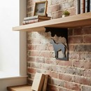 White Smoke Premium Bedlington Terrier Silhouette - Decorative Art Piece Approx 210 x 230mm for Home Decor