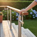 Dark Olive Green Premium Adjustable Handrail Tube Bracket for 48.3mm Post and 42.4mm Handrail - Durable 316 Stainless Steel Construction
