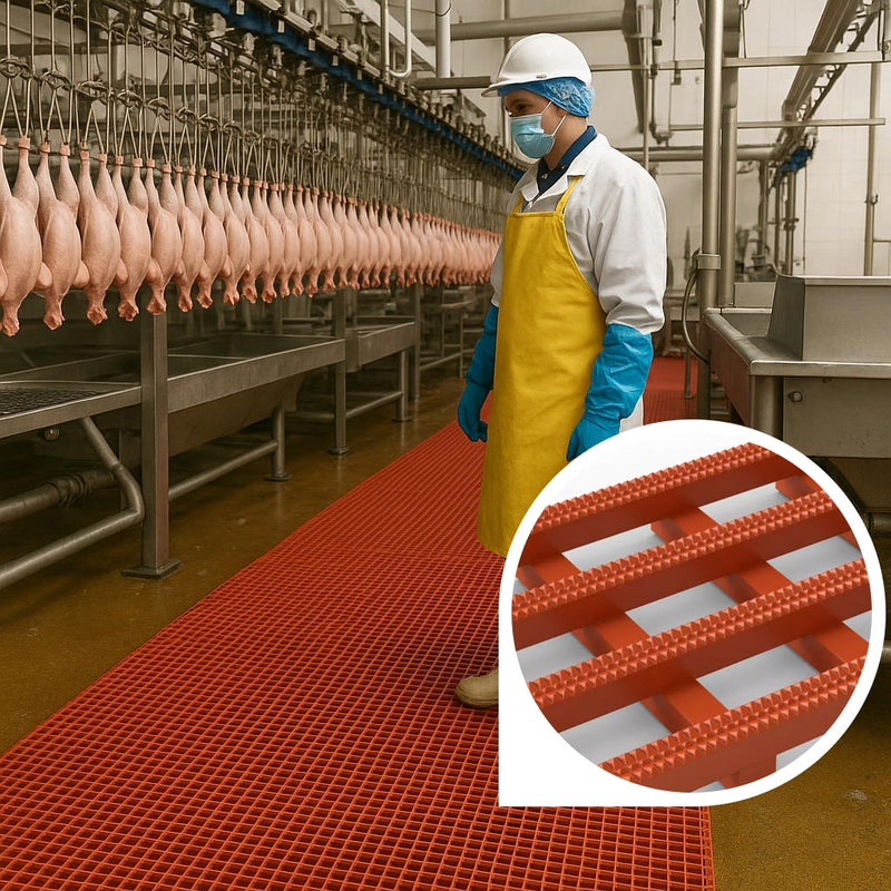 Saddle Brown Heavy Duty Factory Mat Herongripa Non Slip for Food Service Areas