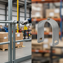 Light Slate Gray Premium Kick Klamp Stanchion Clip for 42mm or 48mm Tubes - Durable, No Welding Required