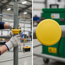 Gray Premium Plastic Cap for 48.3mm Outside Diameter Tube - Ideal for 3.2-5mm Wall Thickness in Vibrant Yellow Color