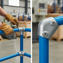 Dark Sea Green Premium Angled Variable Joint Key Clamp for 33.7mm Tube - 15-60° Adjustable Connection
