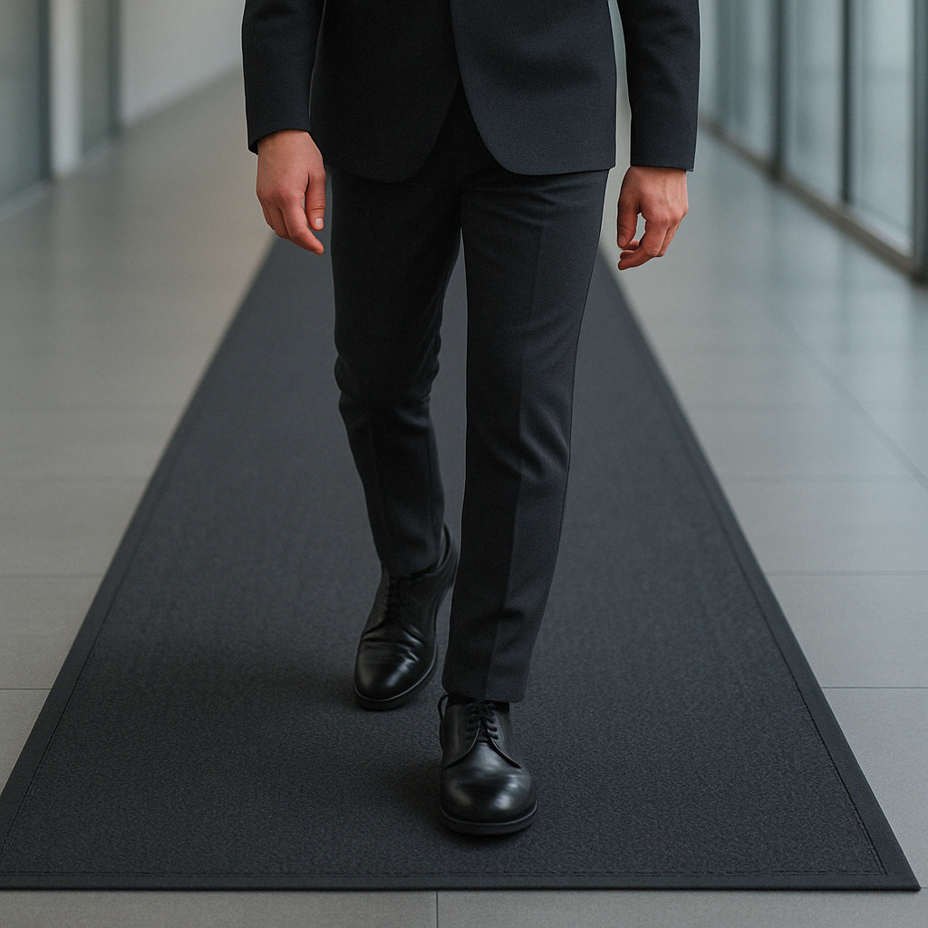 Dark Slate Gray Heavy Duty Barrier Runner Non-Slip Mat - Durable Rubber, Anti-Slip, Floor Protection, Easy Clean, Industrial/Commercial Use, Versatile & Long-Lasting