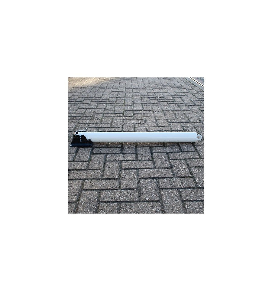 Slate Gray 76mm Fold Down Parking Post With Integral Lock & Chain Eyelet