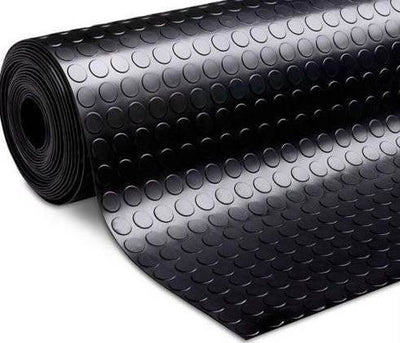 Gray Round Dot Anti-Slip Mats Rubber Flooring Rolls for Secure and Versatile Coverage