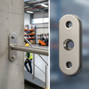 Dark Gray Premium 316 Stainless Steel Handrail Support Plate for Flat Surfaces - Durable and Reliable