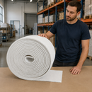 Rosy Brown White Expanded Silicone Sponge Rubber Strip – 5m Roll