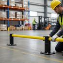 Dark Gray Premium Yellow Powder Coated Steel Tube 1060mm Length with 33.7mm Diameter and 2.6mm Wall Thickness for Internal Installations