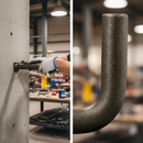 Black Professional Handrail Bracket Stem with 75mm Projection and 12mm Diameter Bar for Durable Support