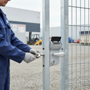 White Smoke Premium Mechanical Sliding Gate Lock for 50mm Box Section with Stainless Steel Mechanism and Adjustable Features