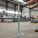 Dark Gray Premium Flat Base Handrail Standard for 42mm Tube with 75mm Ball and 600mm Tail Length for Enhanced Support