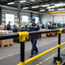 Dim Gray Premium Long Tee Key Clamp for 42.4mm Tube - Yellow Powder Coated Connection for Guardrails