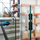 Lavender Premium Aluminium End Glass Stiffener Satin Finish for 12mm to 21.52mm Glass with Rubber Inserts