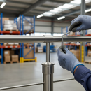 Dark Sea Green Premium Thin Tube to Tube Handrail Support for 48.3 x 2.6mm Tube with Satin Finish and 316 Stainless Steel Construction
