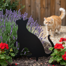 Black Premium Cat Silhouette Wall Decor - Approx 225 x 225mm for Home and Office Aesthetics