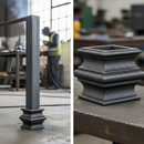 Dark Slate Gray Premium Box Section Collar for 40 x 40mm Square - 70mm High and Wide for Durable Applications