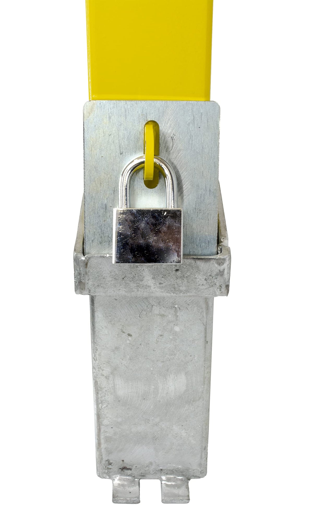Dark Olive Green Heavy Duty Removable Parking & Security Post - Yellow